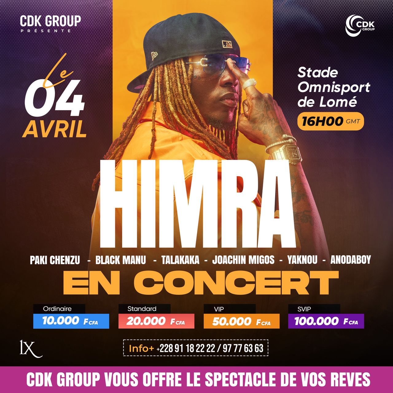Les billets digitaux en vente pour le show très attendu de Himra sur l’application  Gozem
